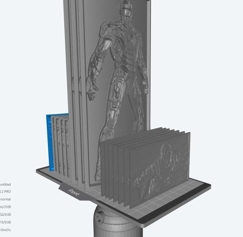 IRONMAN LITHOPHANE vertical - Litofán / hlubotisk /