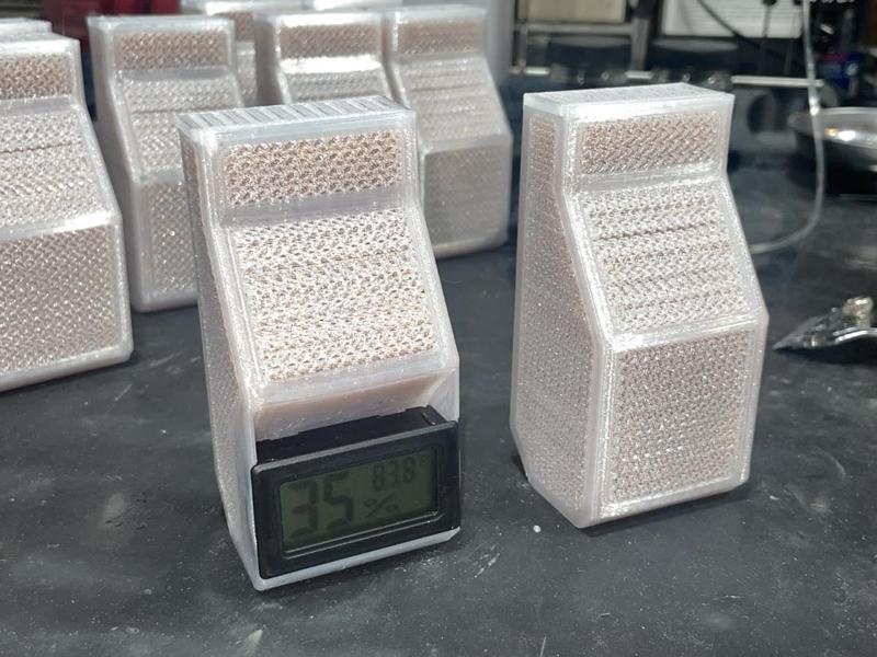 Bambu AMS Dessicant box set - quick print with infill sides - for rectangular hygrometer