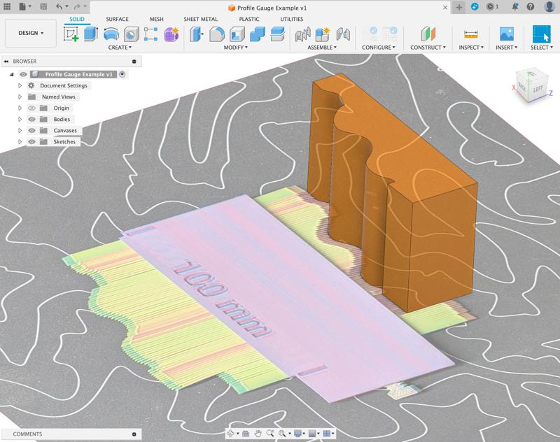 Precision Profile Gauge for CAD