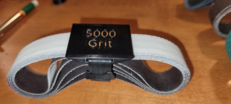 3/4 inch Sanding Belt Label with Zip Ties