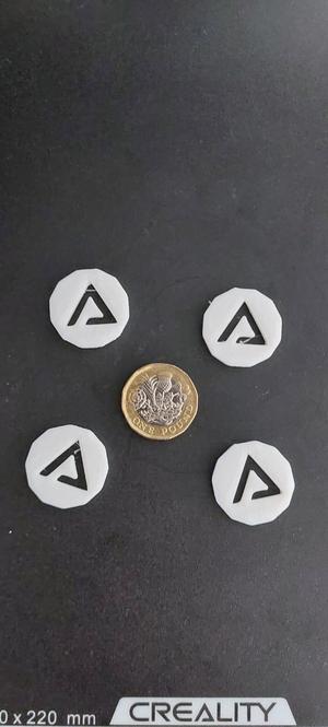 Pound Shopping Cart Coin creality logo (£1)