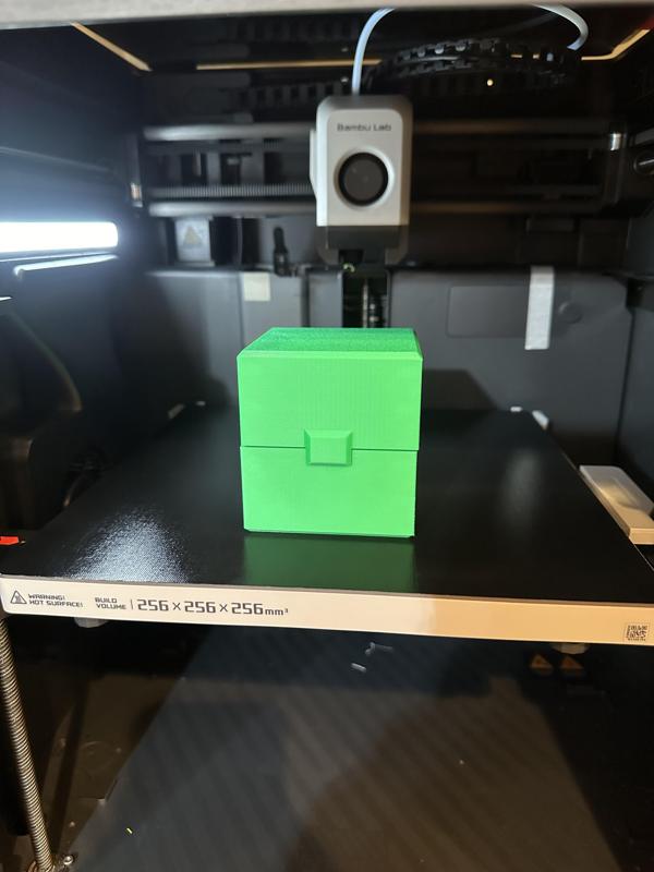 3 Inch Print in Place Hinge Box with Locking Lid