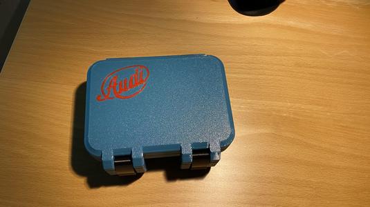 Audi Box. With Audi 1909 Logo.