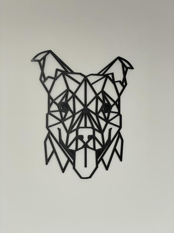 STAFFORDSHIRE BULL TERRIER WALL SCULPTURE