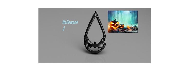 Halloween earring:  'bat'