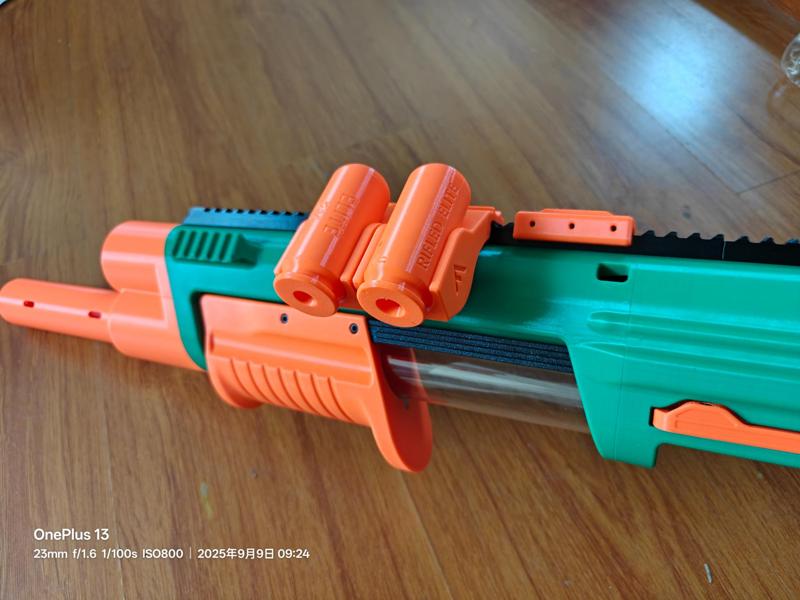 NERF side-mounted shell holder for Sillybutts' new Breacher blaster toy