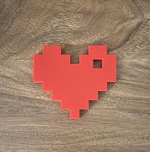 8-Bit Heart Luggage Tag