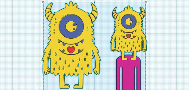 Bookmark: Cute monster 1