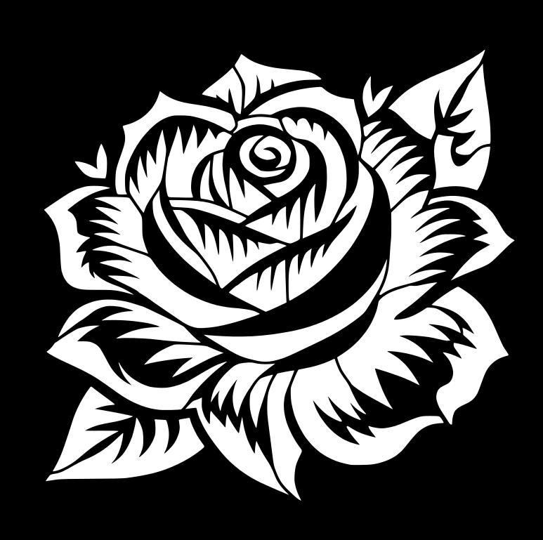 Stencil: Rose 4