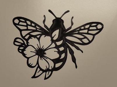 bee on flower Wall Art