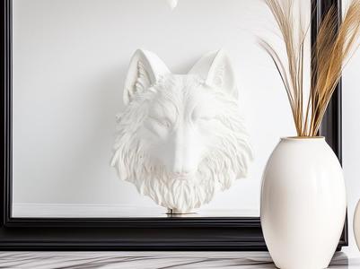 Wolf Head Sculpture