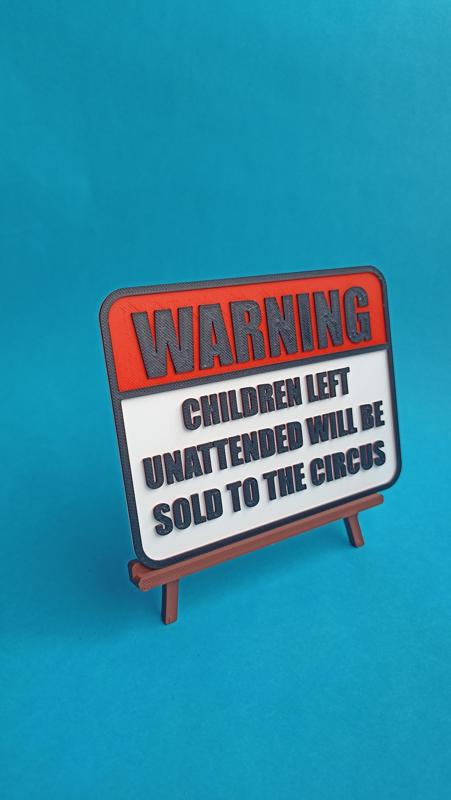 warning table funny children