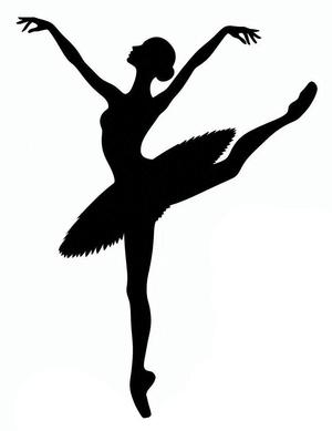 Stencil, wall art: Ballet dancer 2