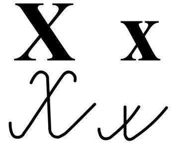 Simple letter Xx