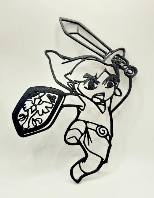 Zelda Link sword wall art