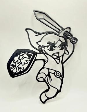 Zelda Link sword wall art