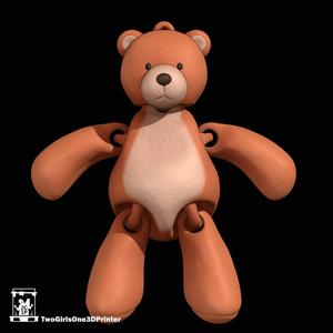 Flexible Teddy Bear Keychain