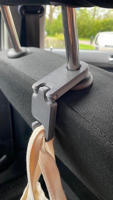 Hinged Car Seat Headrest Hook/Hanger