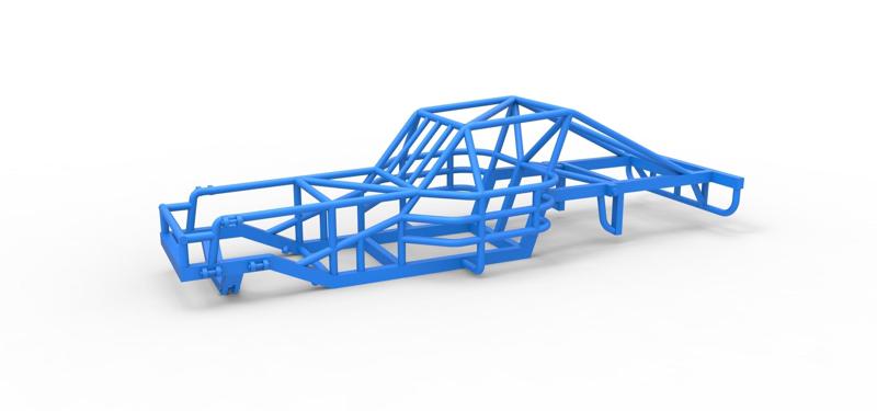 Diecast Frame of Outlaw Figure 8 Modified stock car Scale 1:25