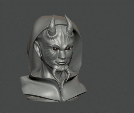 satan / devil man bust / statue