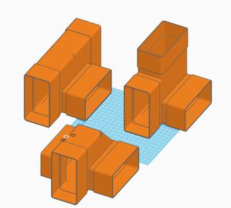 Ventilation 110x55mm 3-Way Combo Duct Link