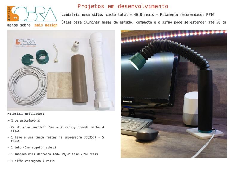 diy desk lamp from leftovers