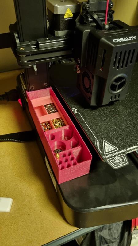 Ender 3 v3 KE Gridfinity rail storage