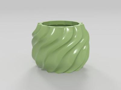 wavy spiral vase / planter