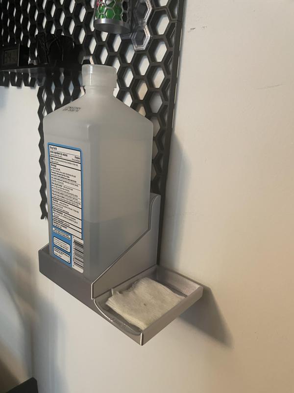 Isopropyl Alcohol holder and shelf (honeycomb)