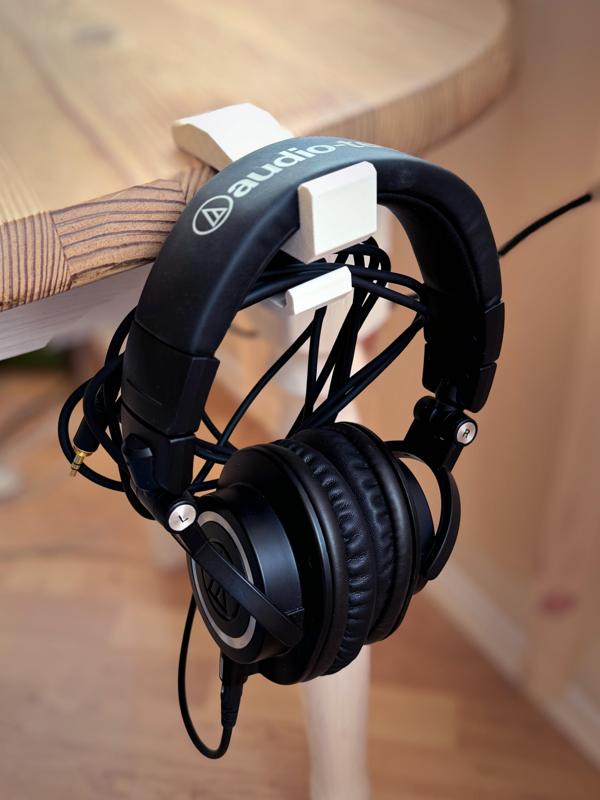 Headphone-Holder with Cable Support