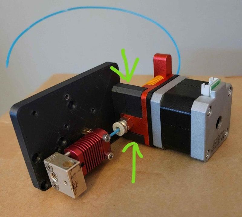 Dual Gear Extruder mount for 3DFused direct drive bracket