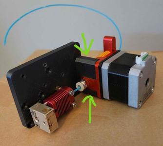 Dual Gear Extruder mount for 3DFused direct drive bracket