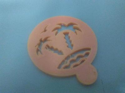 plantilla de café con palmeras