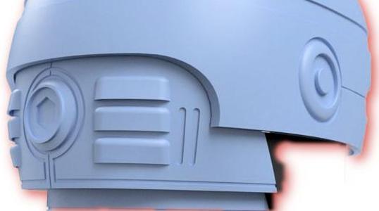 Back of Helmet 2.0 - Robocop Helmet