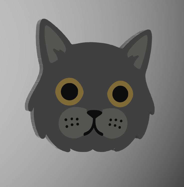 Cat Magnet for Fridge Door V2