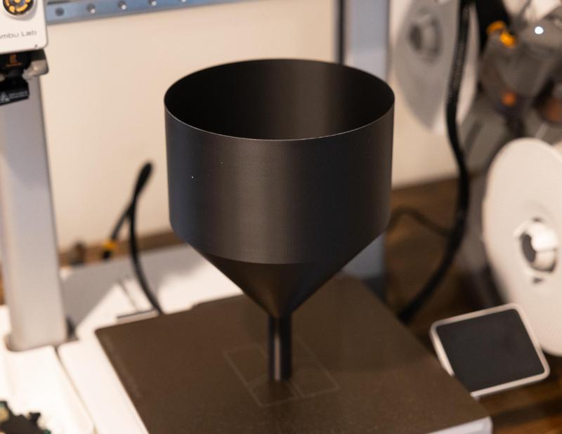 Large funnel, vase mode, high capacity