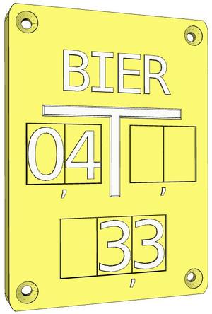 "Bier" - "Bier Zapfstelle" Schiebeschild / "Beer" SlidingPLate