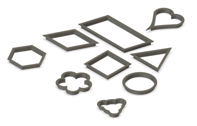 mixed shapes cookie  cutter set