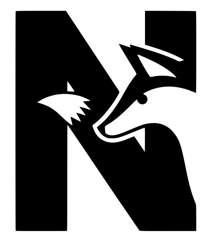 Fox alphabet: Letter N (version 1)