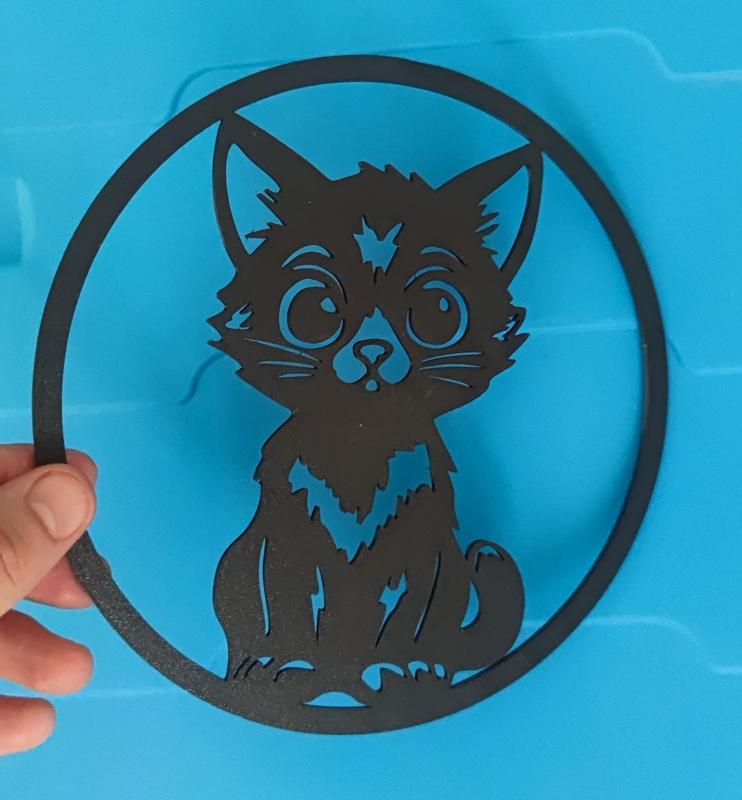 cute Cat in a circle wall art