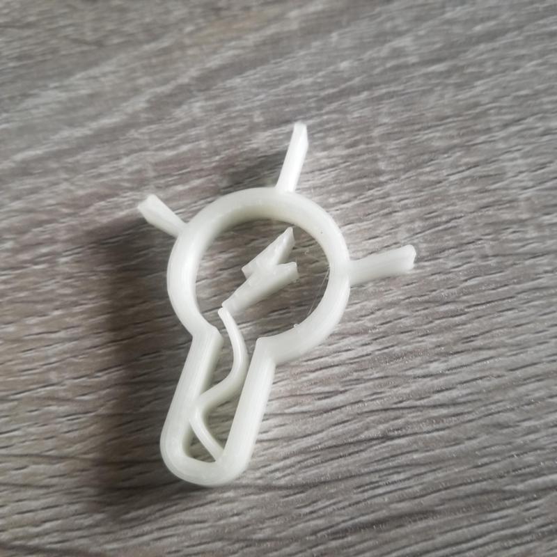 Glow in the dark floating lightning bolt in light bulb