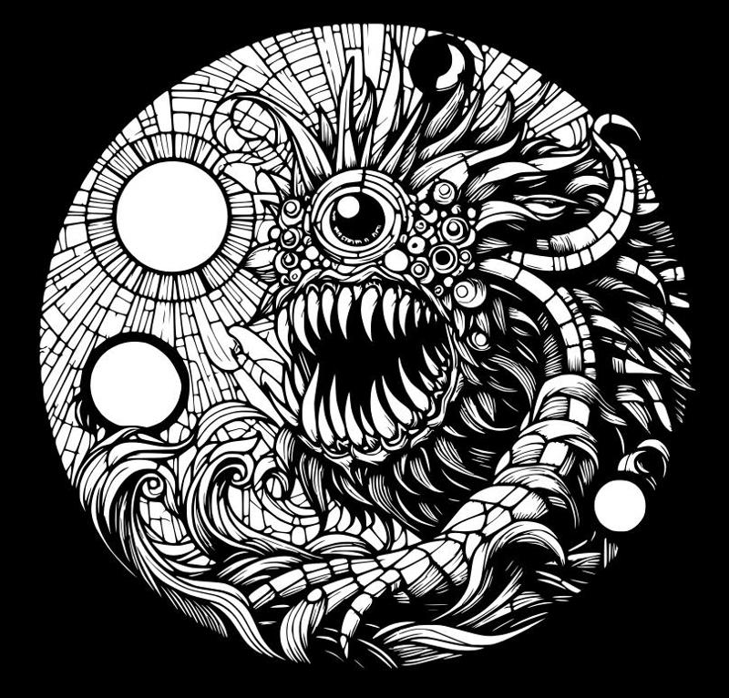 Wall art: Wild monster 13 (two colours)