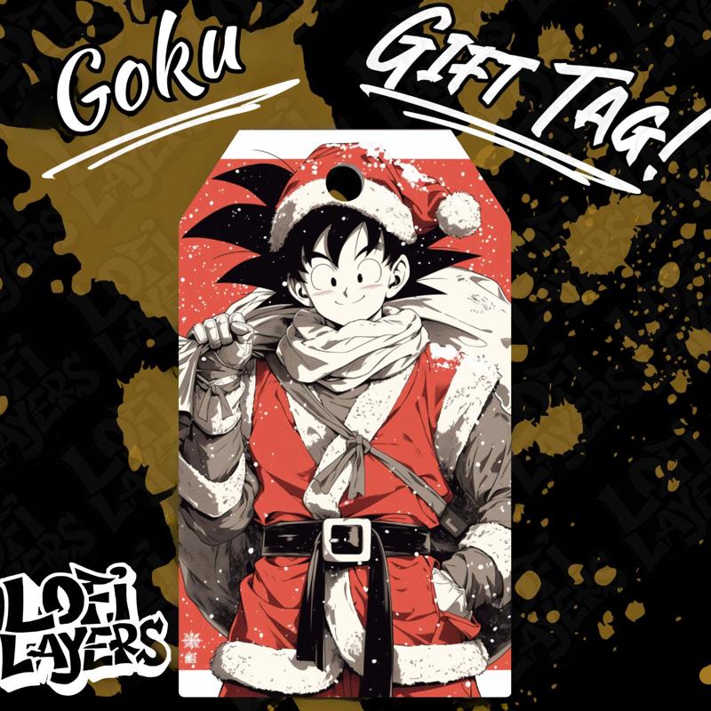 Goku Santa Hueforge Gift Tag