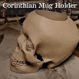 Corinthian Skull Mug Holder