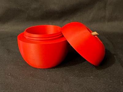2 Color Apple Shaped Threaded Container 