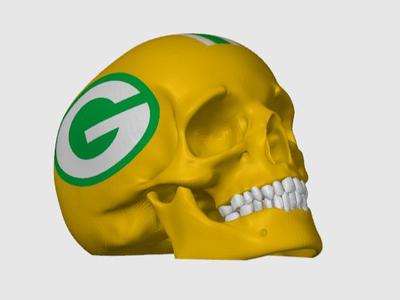 GREEN BAY PACKERS SKULL