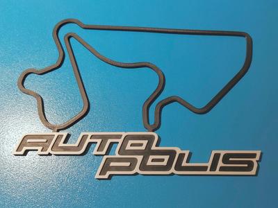 Autopolis Racing Course Track Map Wall Art
