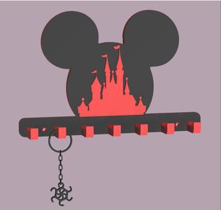 Disney Castle in Mickey Mouse KEYS HOLDER BOARD
