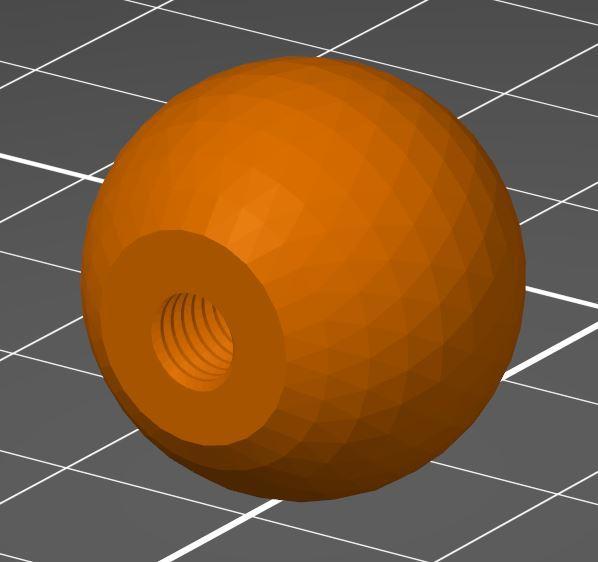 Kugelgriff, Kugelknopf, ball handle, ball knob, metrisches Gewinde, metric thread