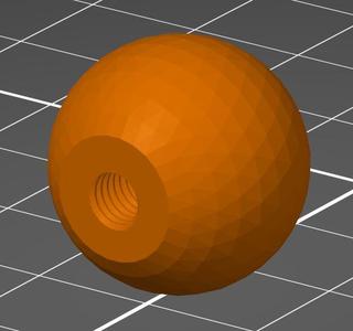 Kugelgriff, Kugelknopf, ball handle, ball knob, metrisches Gewinde, metric thread